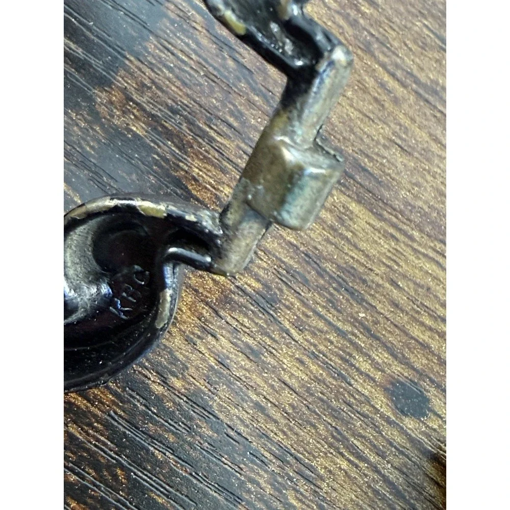 Vintage Keeler Brass KBC NY 821 Drawer Drop Ring Pulls Black Cabinet Hardware 3
